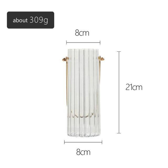 Vase moderne transparent style striped Glass - vue 9 sur 11