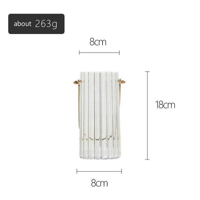 Vase moderne transparent style striped Glass - vue 10 sur 11