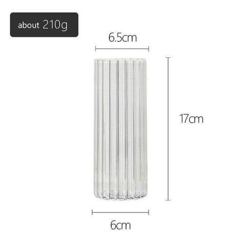 Vase moderne transparent style striped Glass