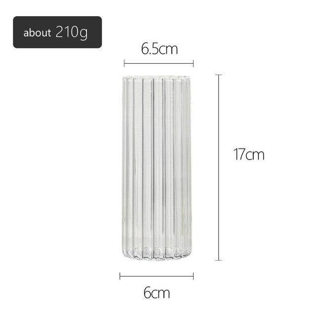 Vase moderne transparent style striped Glass - vue 8 sur 11