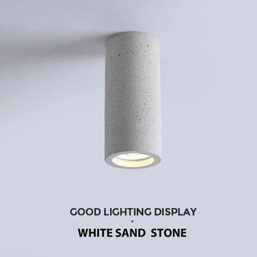 Spot moderne LED rond en ciment style industriel