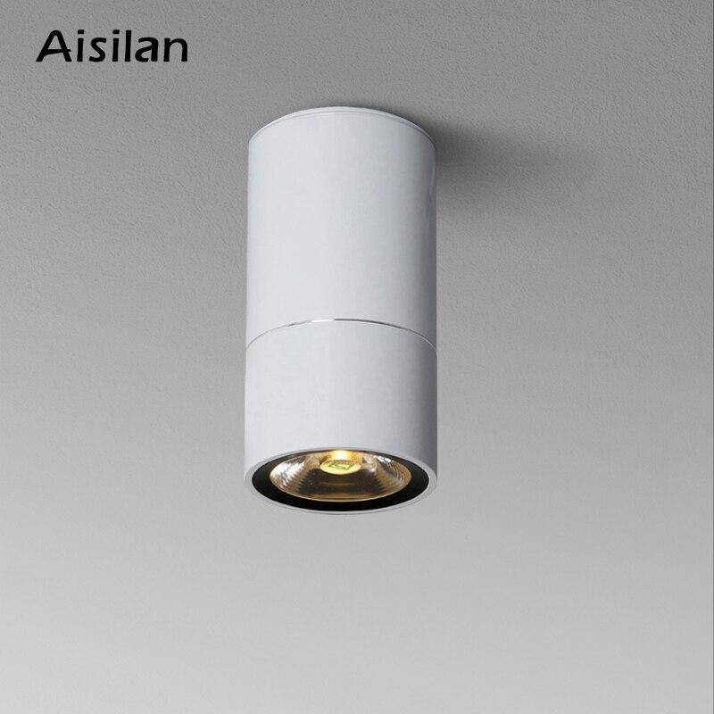 Spot moderne LED rond avec trait fin argenté Loft