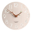 Horloge murale scandinave en bois 30cm avec aiguilles branches d'arbres Trunck