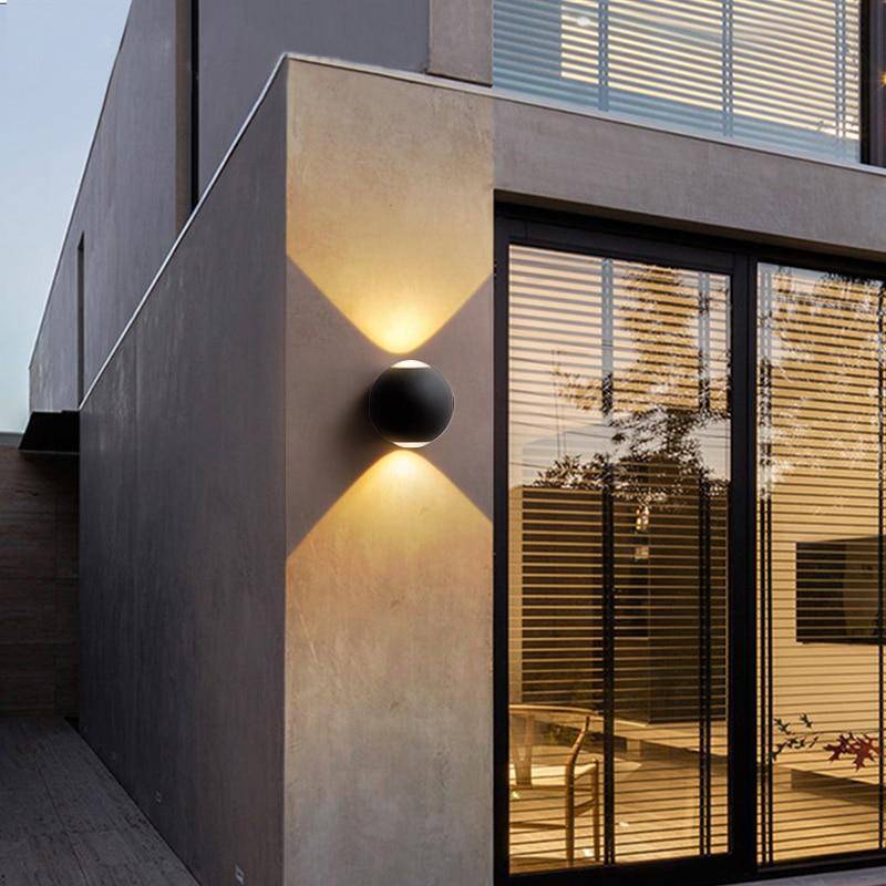 Applique murale design à LED ronde en métal Outdoor - vue 2 sur 6