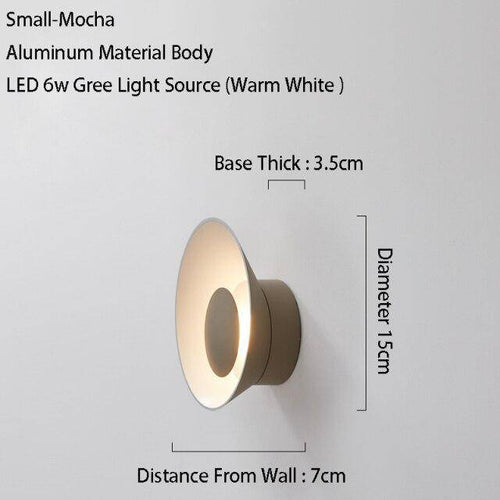 Applique murale design à LED avec coupe en métal coloré Loft