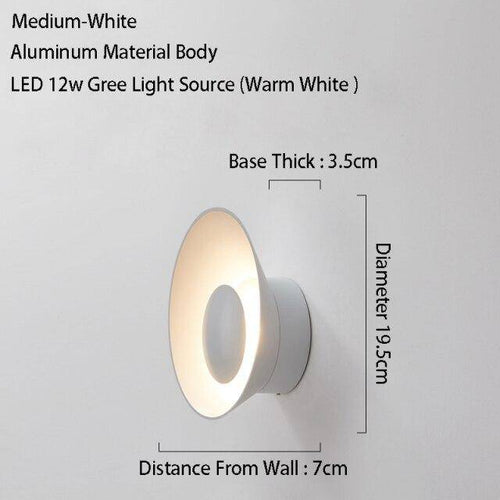 Applique murale design à LED avec coupe en métal coloré Loft