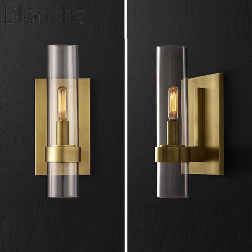 Applique murale design LED avec cylindre en verre Luxury