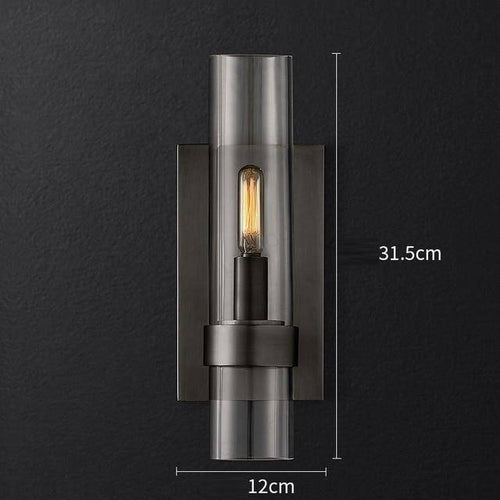 Applique murale design LED avec cylindre en verre Luxury