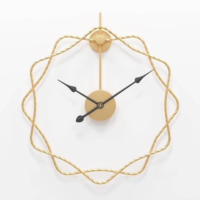 Horloge murale design étoiles décalées en métal 50cm Decor - vue 4 sur 7
