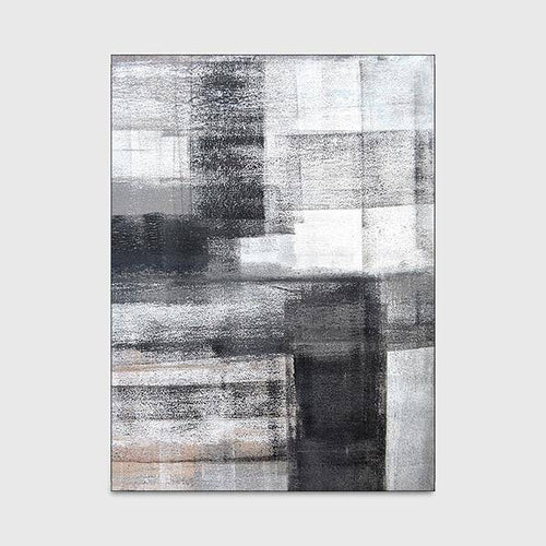 Tapis rectangle moderne noir et blancs Style B - vue 4 sur 3