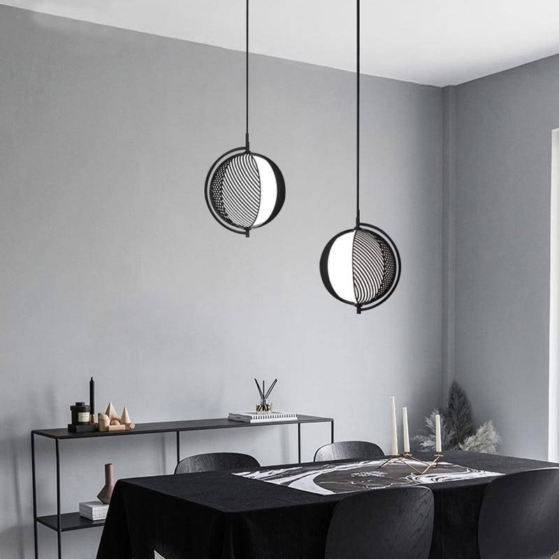 Lampadaire design LED tripod et boule en fer noir Swedish - vue 4 sur 9