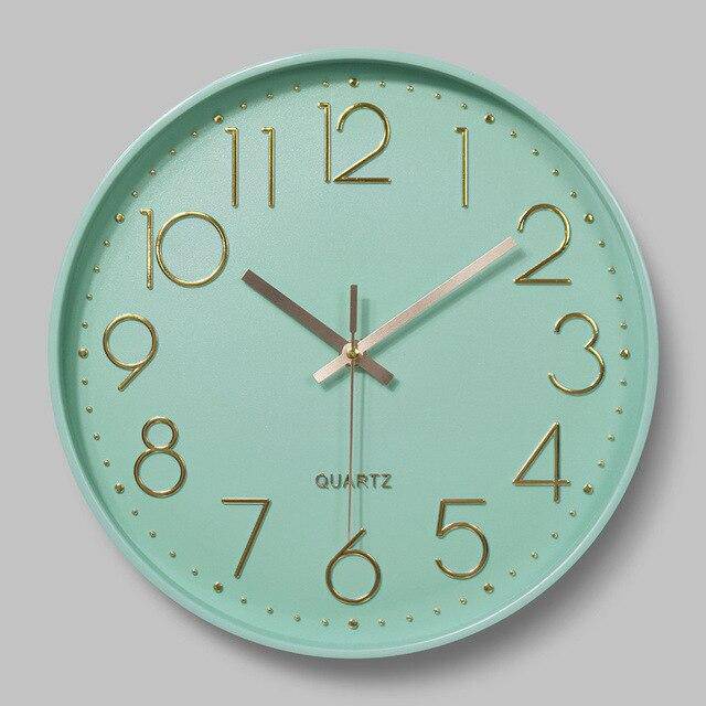 Horloge murale moderne ronde colorée 30cm - vue 5 sur 8