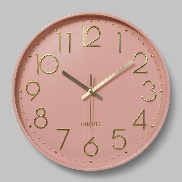 Horloge murale moderne ronde colorée 30cm - vue 4 sur 8