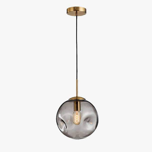 Suspension design à LED boule déformée en verre Head