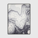 Tapis rectangle moderne noir et blanc style abstrait Rug