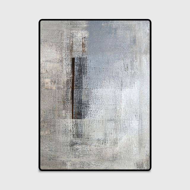Tapis rectangle moderne gris style abstrait Rug