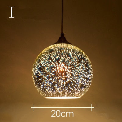 Suspension moderne en verre multicolore 3D Kaili - vue 11 sur 17