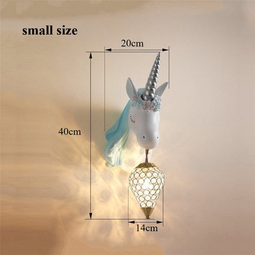 Applique murale moderne en forme de licorne pour enfant Eysa - vue 8 sur 8