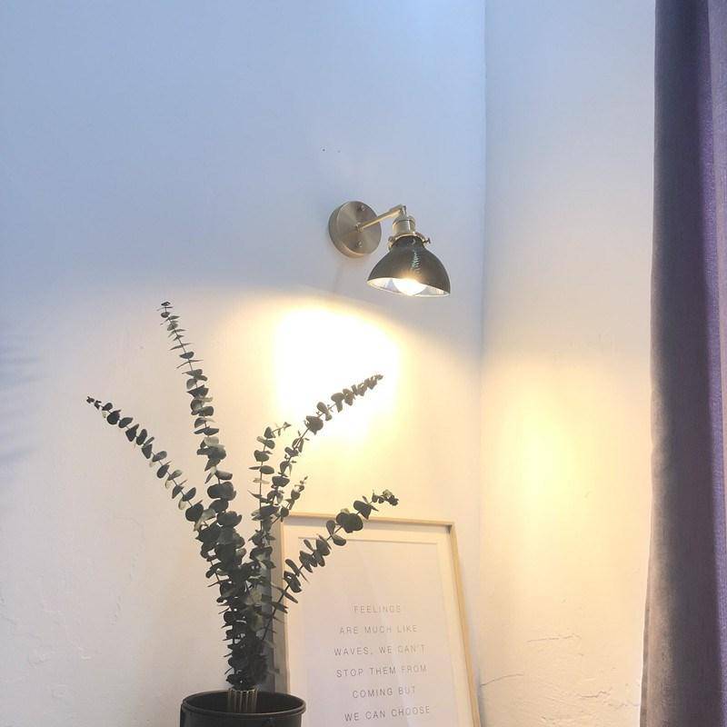 Applique murale rétro à LED avec abat-jour vert Dena - vue 4 sur 5