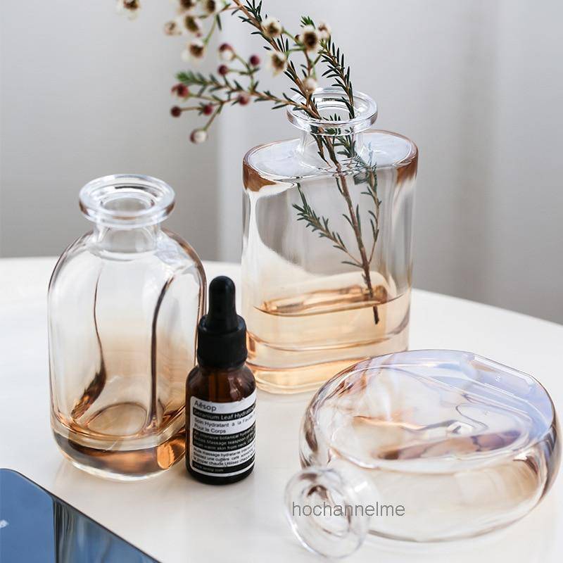 Vase en verre cristal coloré style parfumerie - vue 5 sur 19