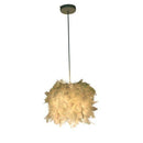 Suspension ronde LED en plumes Fairy