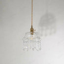 Lustre design LED en verre cristal style rétro