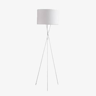 Lampadaire design LED tripod avec abat-jour en tissu noir ou blanc - vue 6 sur 7