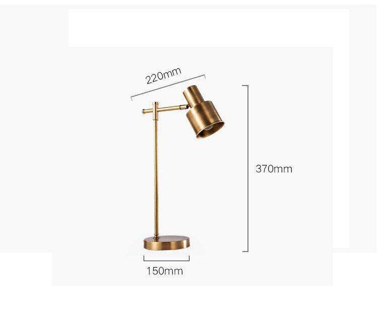 Lampe à poser design LED en métal doré avec abat-jour cylindrique - vue 5 sur 4
