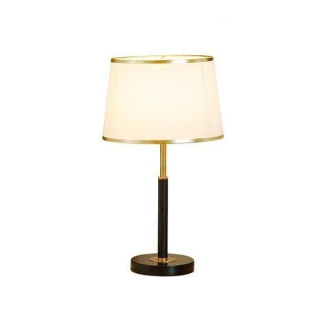 Lampe à poser moderne LED avec abat-jour aux bords dorés