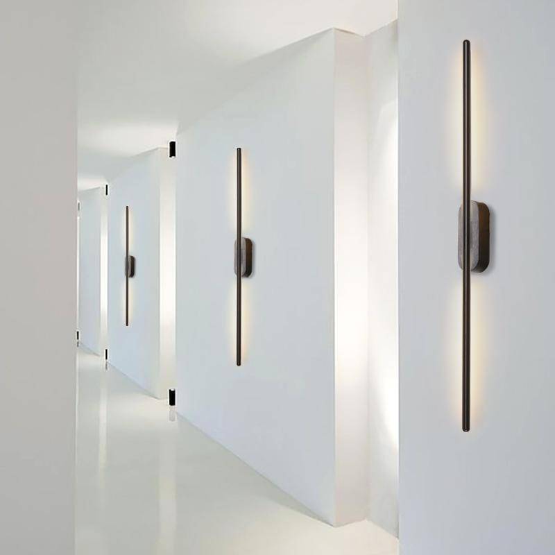 Applique murale design LED avec long tube en aluminium Luxury