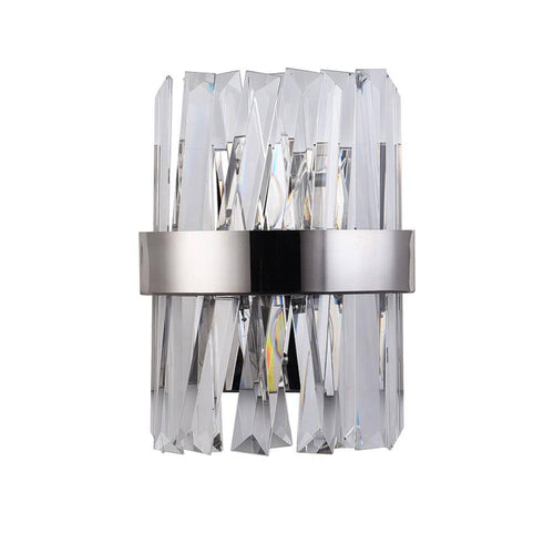 Applique murale design LED en verre cristal et métal Luxury rétro