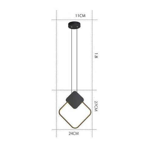 Suspension design LED avec cercle lumineux Lofty - vue 8 sur 7