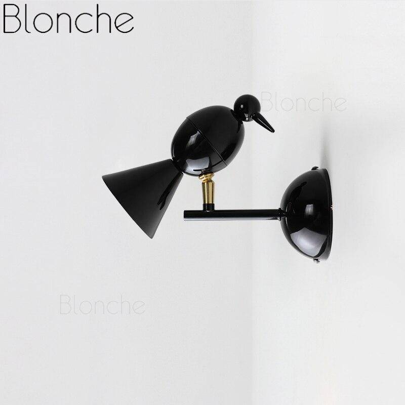 Applique murale moderne LED en forme d'oiseau géométrique