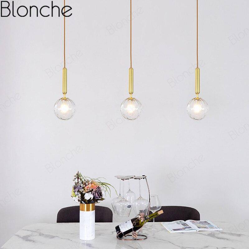 Suspension design LED dorée avec boule en verre Loft