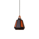 Suspension géométrique LED en métal fumé Light