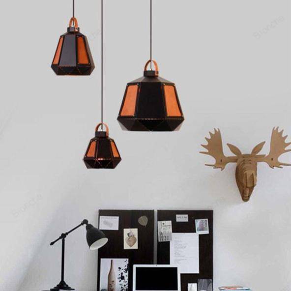 Suspension géométrique LED en métal fumé Light - vue 2 sur 15