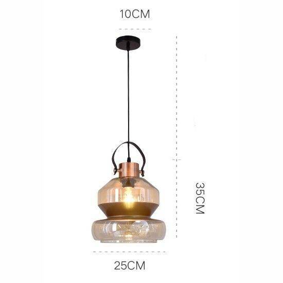 Suspension design LED en verre style rétro Light - vue 4 sur 6