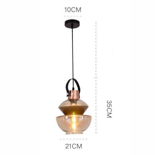 Suspension design LED en verre style rétro Light - vue 5 sur 6