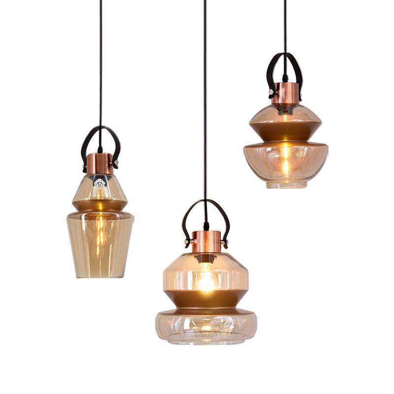 Suspension design LED en verre style rétro Light - vue 3 sur 6