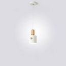 Suspension moderne LED avec abat-jour coloré en bois Nordic