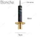 Suspension design à LED en ciment terrazzo style Luxury