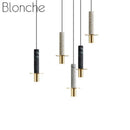 Suspension design à LED en ciment terrazzo style Luxury