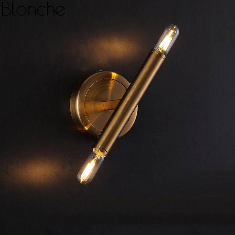 Applique murale design LED en tube cuivré Loft Industriel - vue 4 sur 5