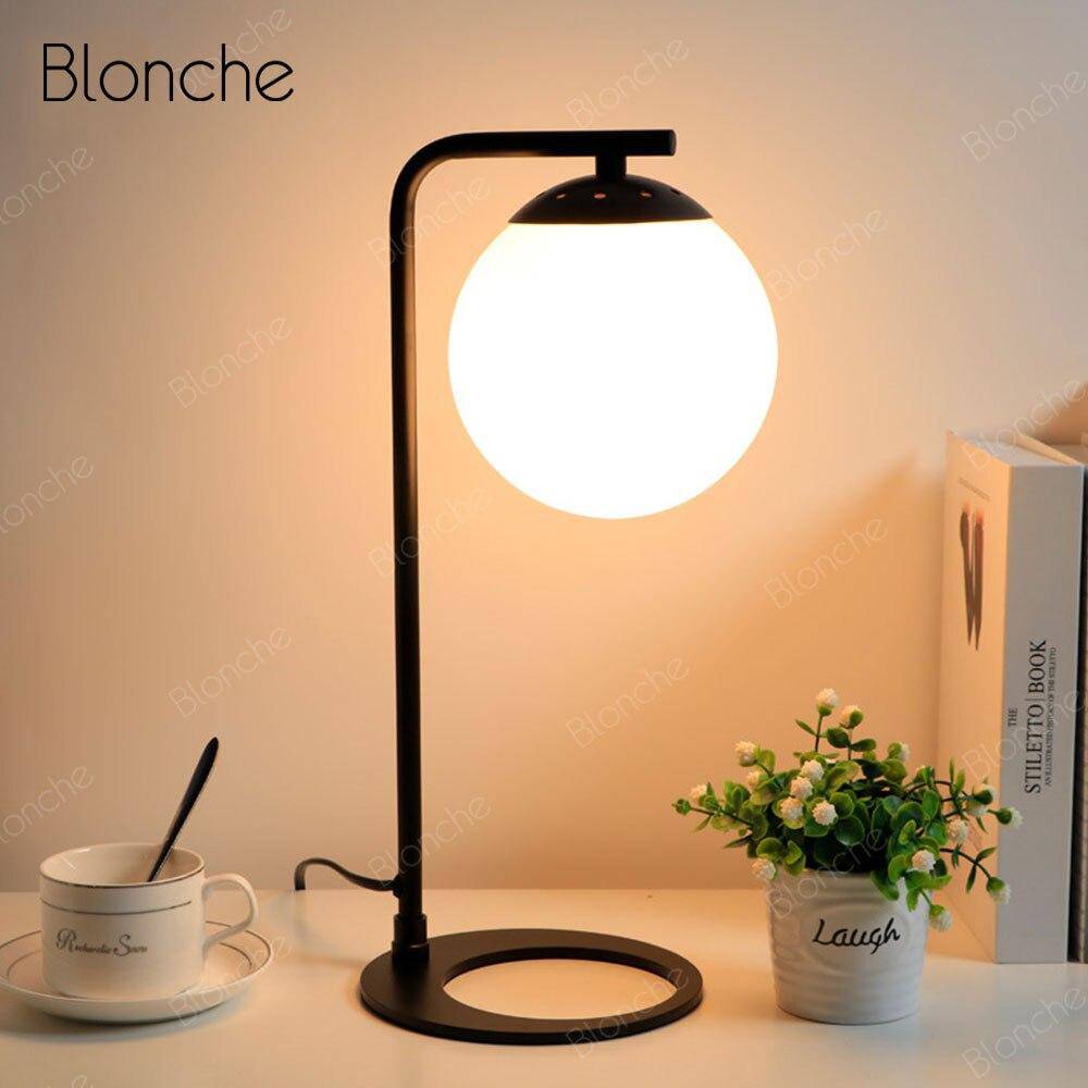 Lampe à poser design LED en métal et boule en verre Sofa - vue 4 sur 6