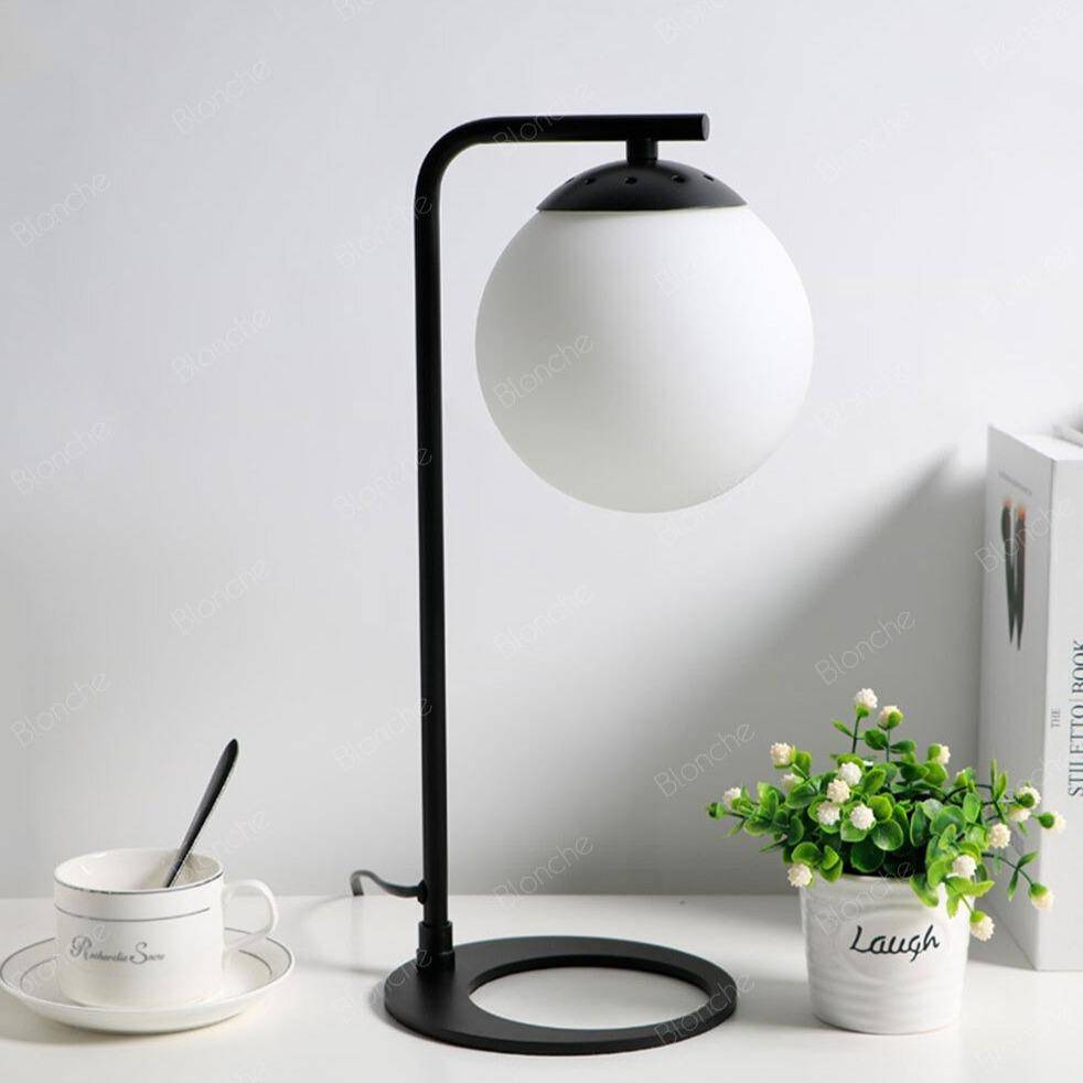 Lampe à poser design LED en métal et boule en verre Sofa - vue 3 sur 6
