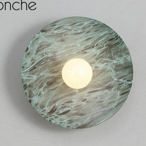 Applique murale design LED avec disque métal coloré Nordic