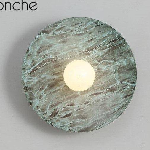 Applique murale design LED avec disque métal coloré Nordic - vue 5 sur 6