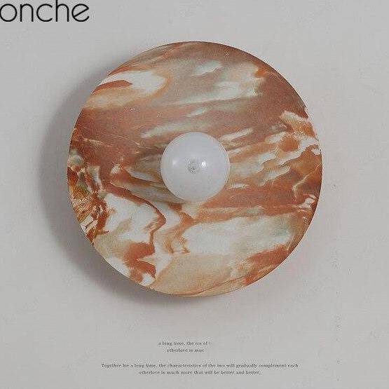 Applique murale design LED avec disque métal coloré Nordic