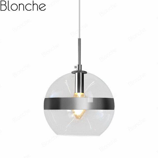 Suspension design LED boule en verre style Hang - vue 3 sur 3