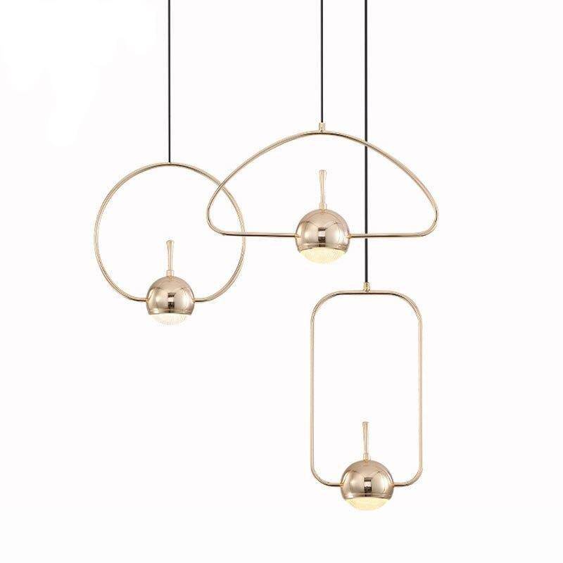 Suspension design LED en métal arrondie Loft - vue 6 sur 8